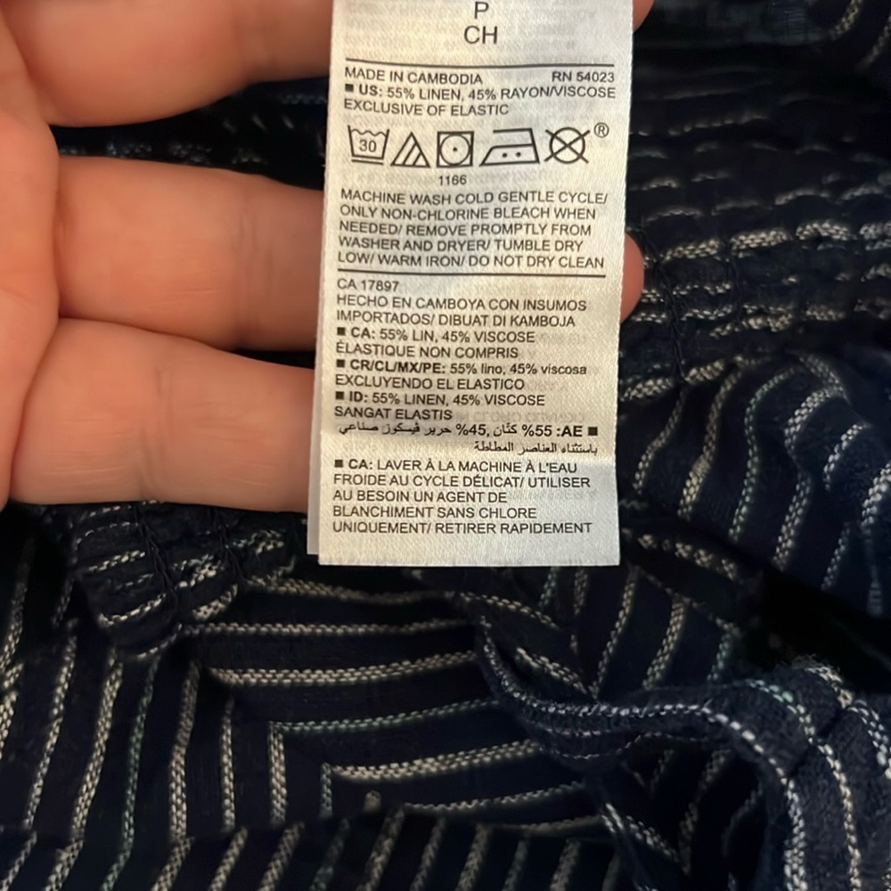Old Navy Blue Striped Jumpsuit with Pockets - Picture 3 of 10